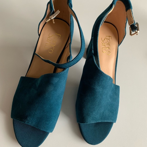 Franco Sarto Shoes - Teal suede heels